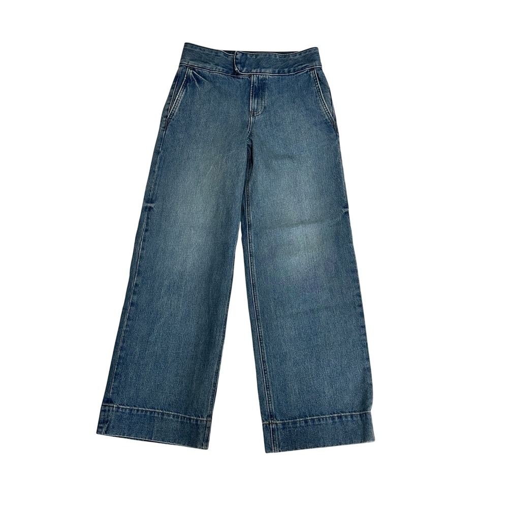 Express High Rise Wide Leg Jeans Blue Denim Size 2S